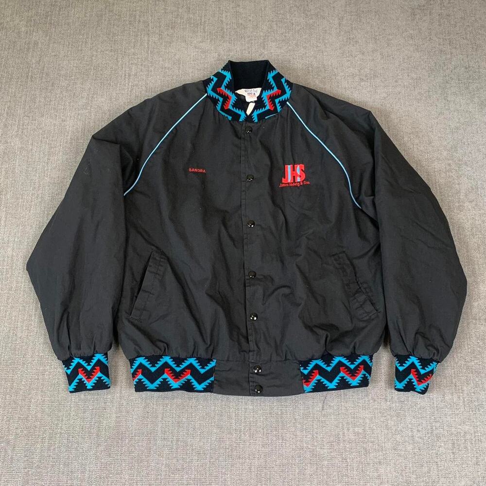 Vintage 90s embroidered Aztec trucker jacket